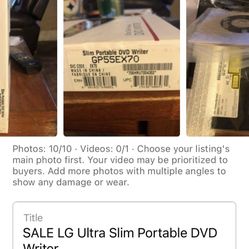 Brand New LG DVD WRITER AND ANKER IPHONE   CHARGER $15 Each