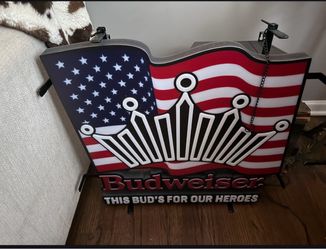 Budweiser neon sign