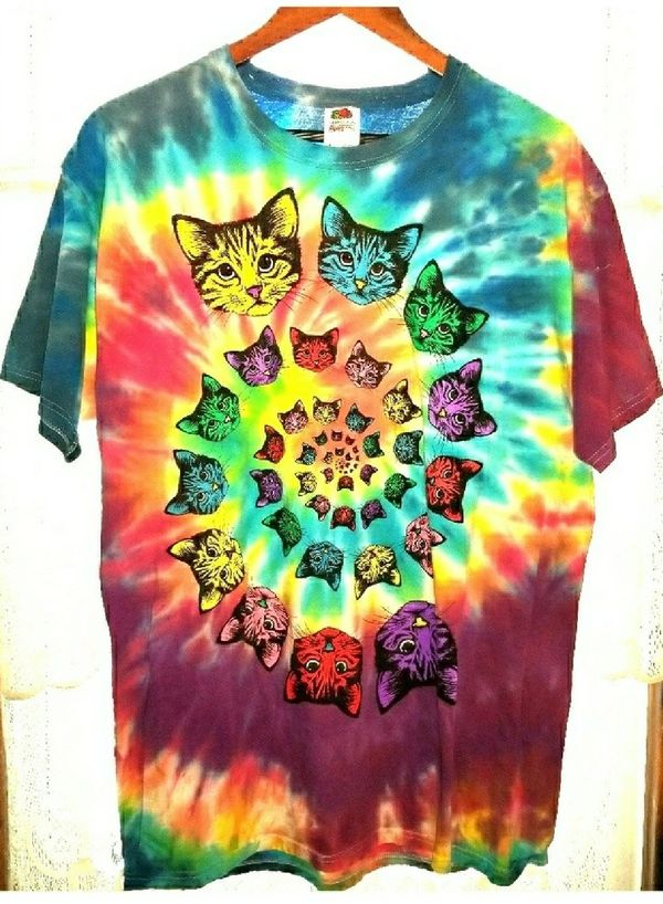 catopia tie dye cat shirt