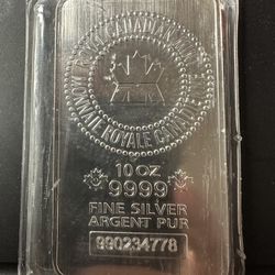 10oz Royal Canadian Mint 9999 In Original Packaging 