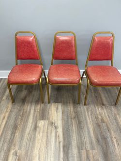 UPDATED-Mid Century Modern Shelby Williams Tri Par Banquet Chairs, Stackable