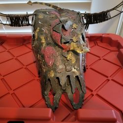 Nwt Beltranart Metal Embellished 15x30 Texas Long Horn Sculpture 