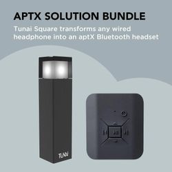 TUNAI Wand Bluetooth 5.0 Transmitter Receiver 50m Long Range, Bluetooth Audio Adapter, Dual aptX low latency and aptX, Optical, USB and AUX or RCA fo