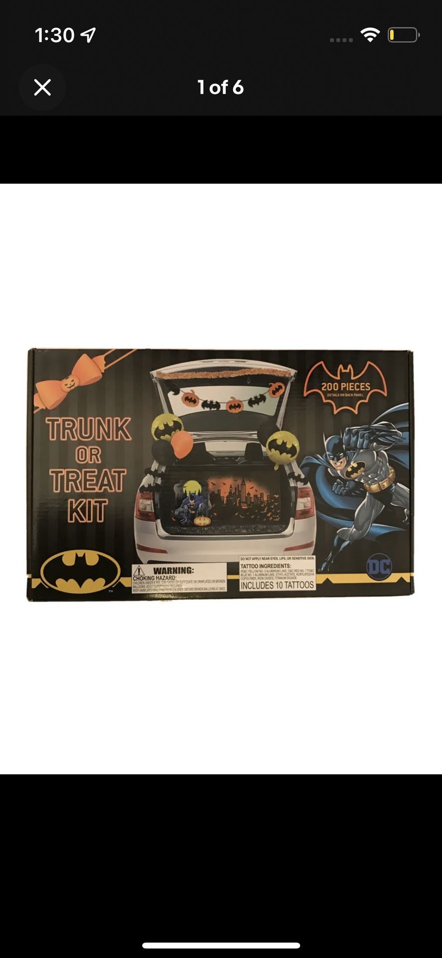 NEW!! BATMAN DC Halloween Trunk Or Treat Party Decorations Kit 200 Pieces