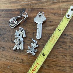 Sterling charm/pendant lot 
