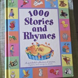 KIDS BOOK 1000 STORIES AND RHYMES HC VGC