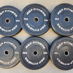 Rep Fitness Black Bumper Plates