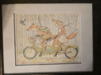 Outing For Foxes illustration by artist Natalie Groves