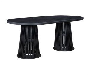 Beautiful by Drew Oval Dining Table, Rich Black,