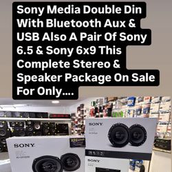Sony Double Din Bluetooth With 6.5 & 6x9