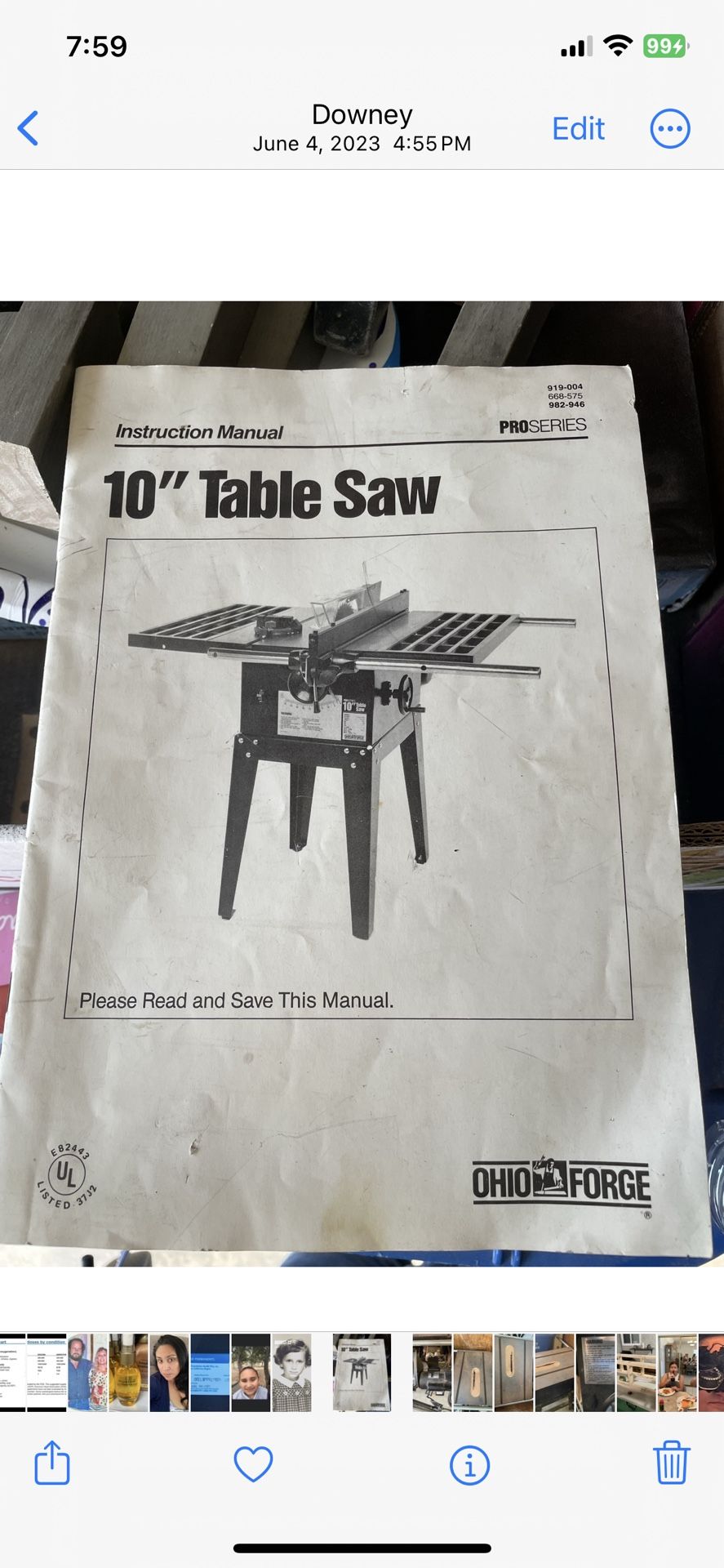 Table Saw (Free)