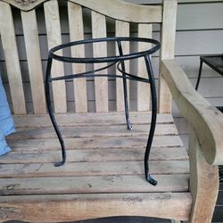 15" Tall Black Metal Plant Stand