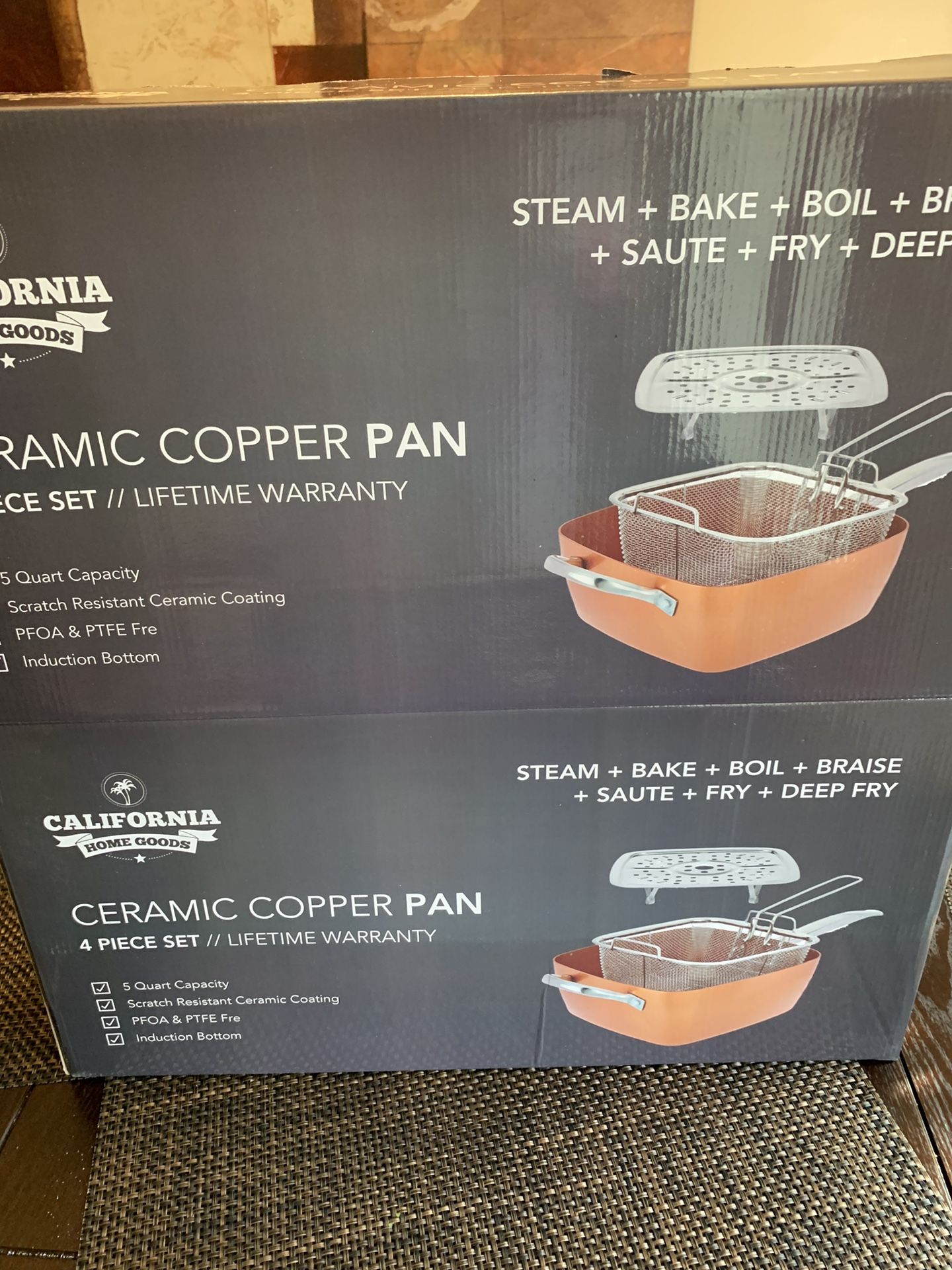 Ceramics copper pan (4) piece set !