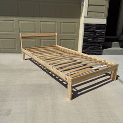 IKEA Wooden Twin Bed Frame