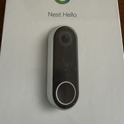 1st generation Google Nest Hello video doorbell wired, includes chime connector, new never opened sealed box
