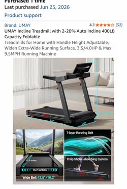 NIB treadmill- compact