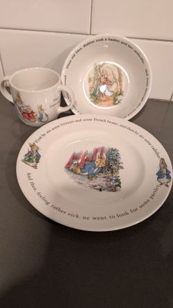 Wedgewood Porcelain China Nursery Set.