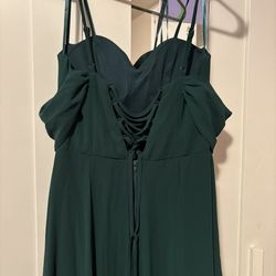 Green Prom Dress With Leg Slit