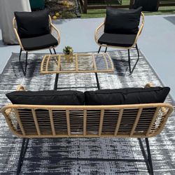 FREE DELIVERY-Brand New Rattan 48”/24” Outdoor Set New Large