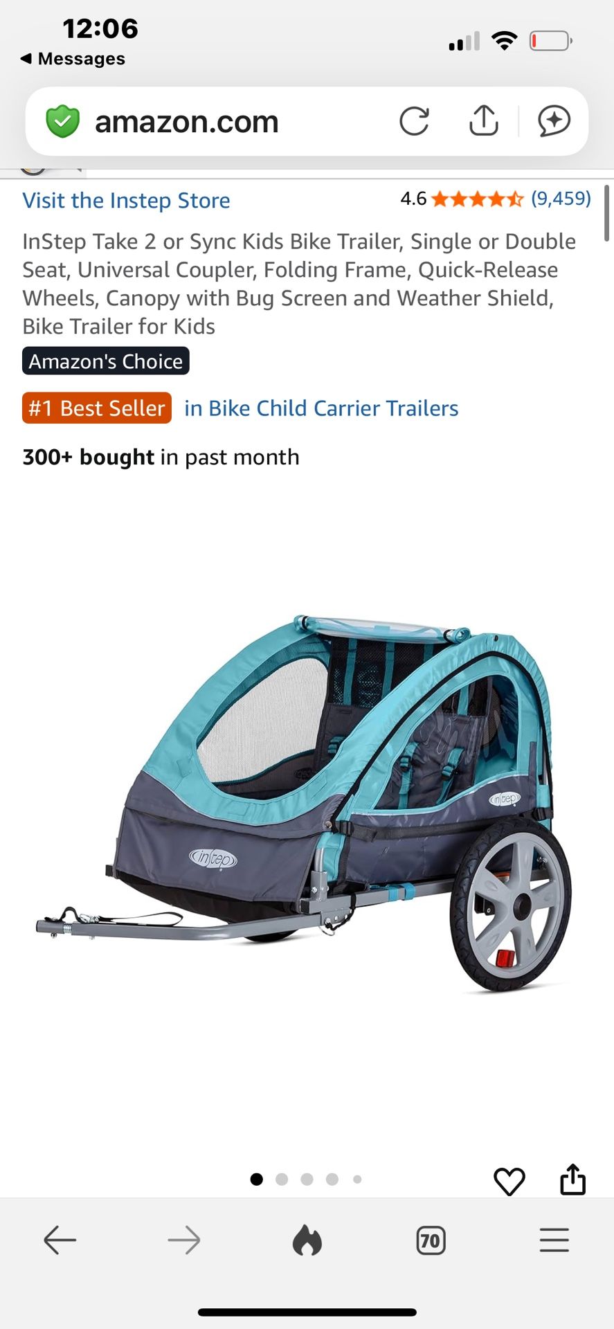 NWOB Instep kids bike trailer