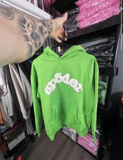 Brand New Green Sp5der Hoodie 