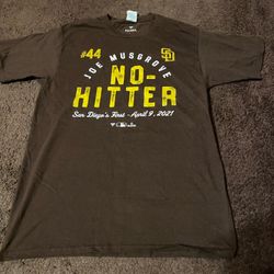 2021 San Diego Padres No Hitter Shirt Size Medium Adult Joe Musgrove 