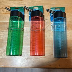 3 Color Water Bottles Hamsters Guinea Pigs