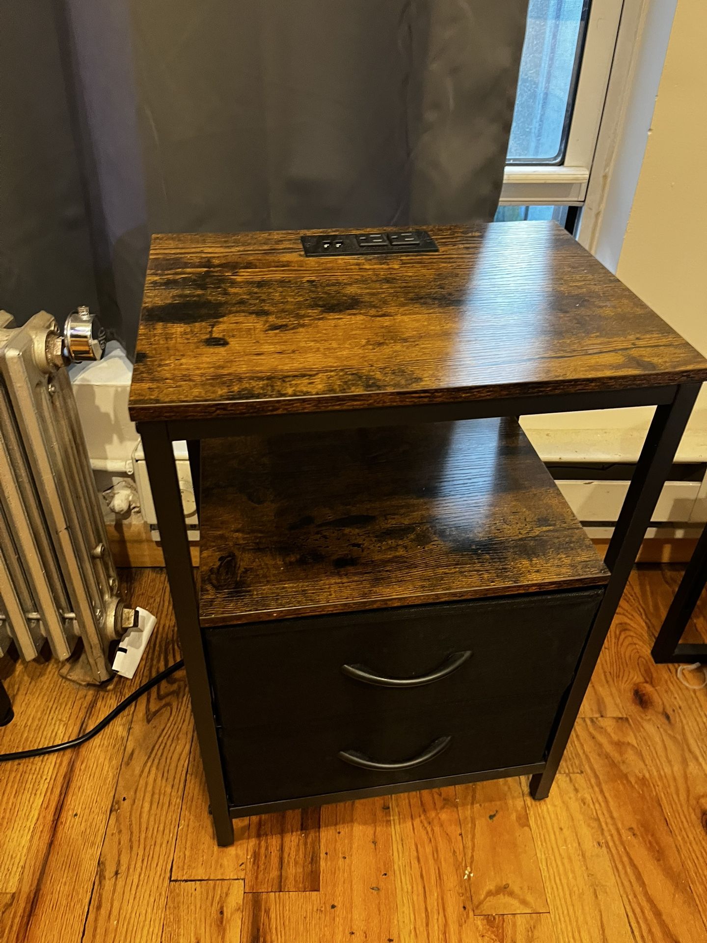 Side Table With Drawers & Ports