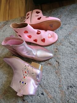 Girls' Pink Novelty Ankle Boots – 4 Pairs