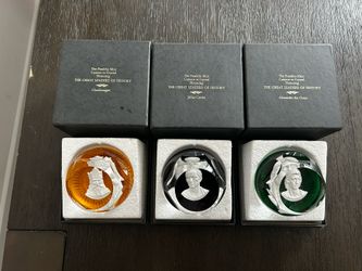 The Franklin Mint Cameos In Crystal 3 Pack 