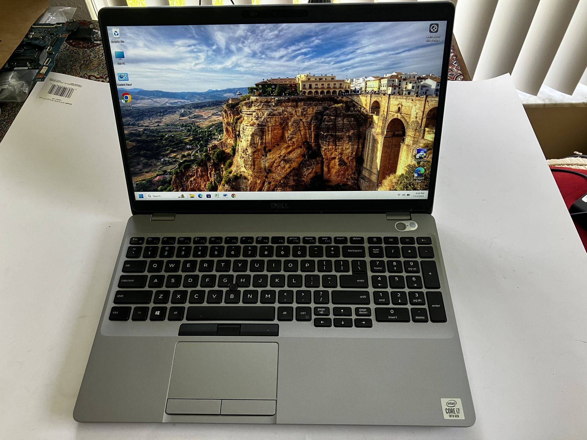Nice, fast Dell Precision 3550 15.6” i7-10510U 16GB 512GB NVMe PCIe SSD W11 Pro MS Office 2010 Pro.