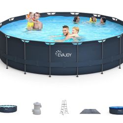 Brand New EVAJOY 18ft x 52in Metal Frame Pool Set for Sale!