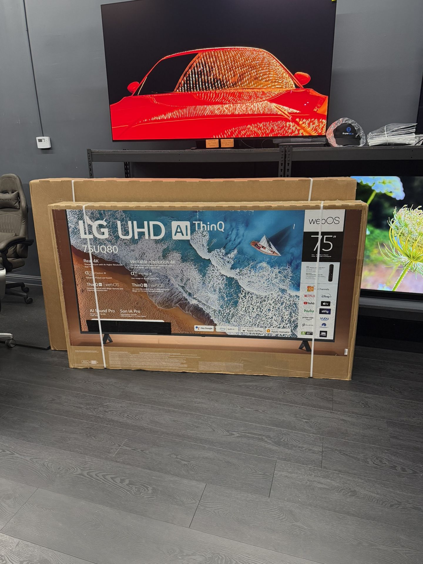 75 INCH LG UHD UQ8000 SMART 4k TVS AI THIN Q TVS 