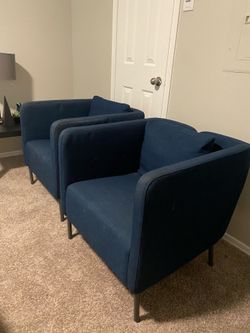 Navy Blue Armchair Set of 2