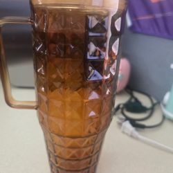Glass Amber Tumbler 