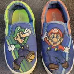 Super Mario and Luigi Slide On Toddler Shoes 

