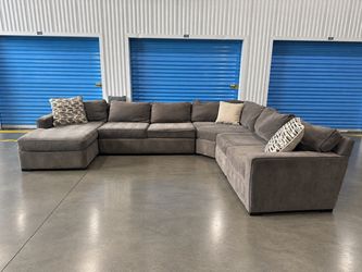 Large gray, Macy's sectional couch free delivery