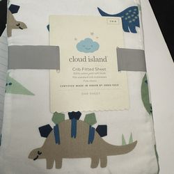Crib Fitted Sheet (1) Dinosaur 🦕 By Cloud Island. NEW