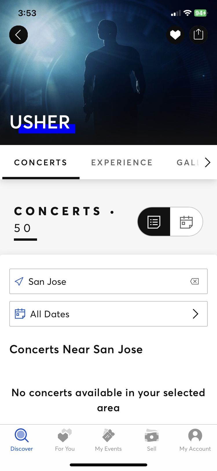 Usher Concert Tickets