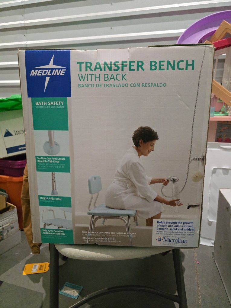 Transfer Bench With Back Shower Bench