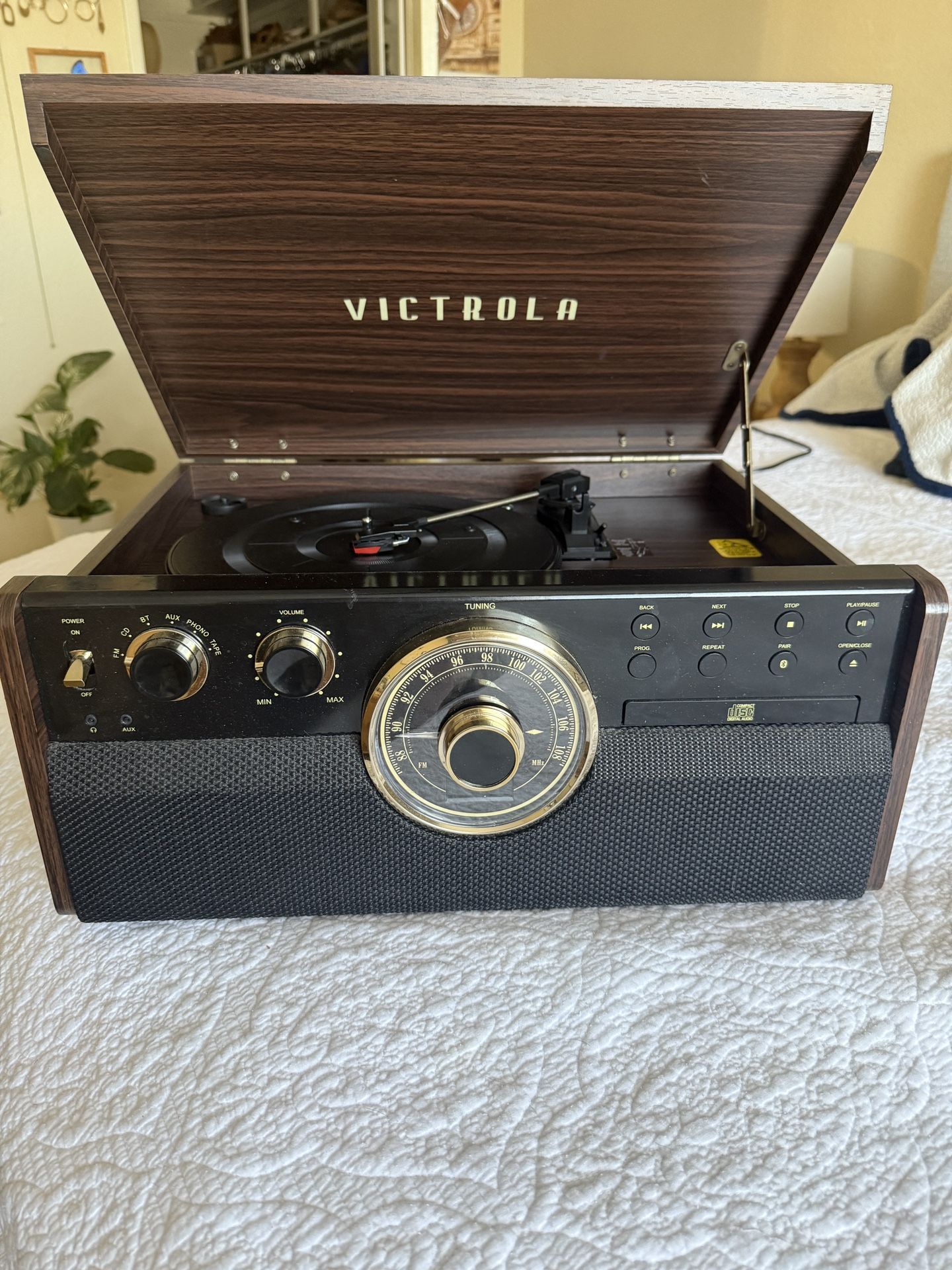Victrola Empire 6-in-1 Wood Record Player