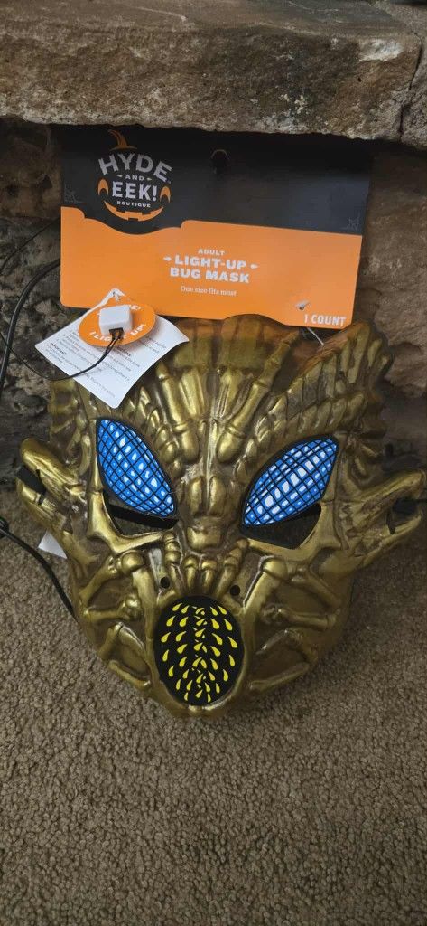 Hyde and Eek! Boutique Halloween Adult Light Up Bug Mask One Size Fits Most