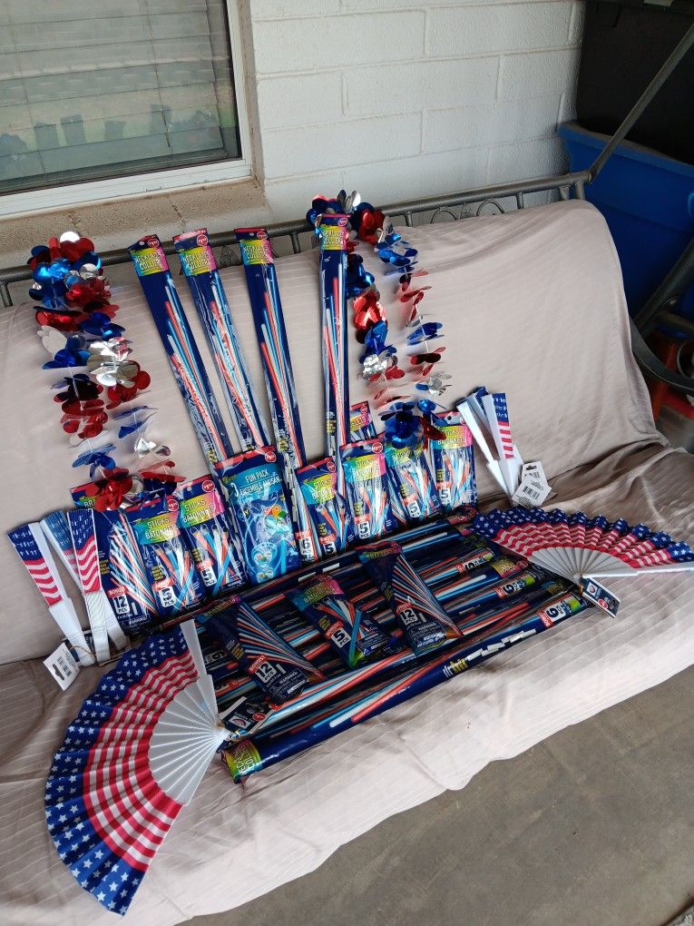 Wow! Lots Of Red, White And Blue Novelties For Sale. Please Check Out My Page,  I LOVE TO TRADE. 