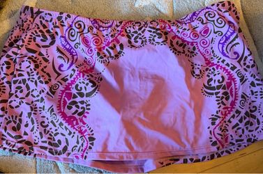 Pink Tribal Print Mini Skirt swimsuit