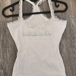 White lace tank