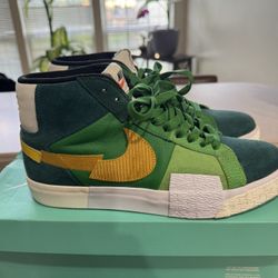 Nike SB Zoom Blazer Mid Premium Mosaic Pack Aloe Verde Size 9 DA8854 300 New
