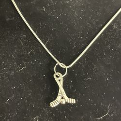 Hockey Charm Necklace 