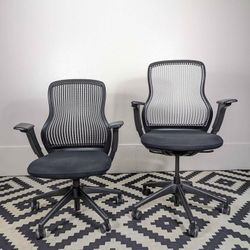 Black Regeneration Desk Task Chair by Knoll