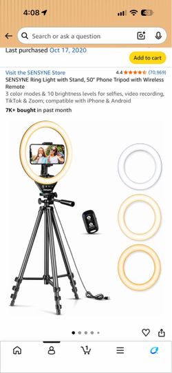Ring light with case
