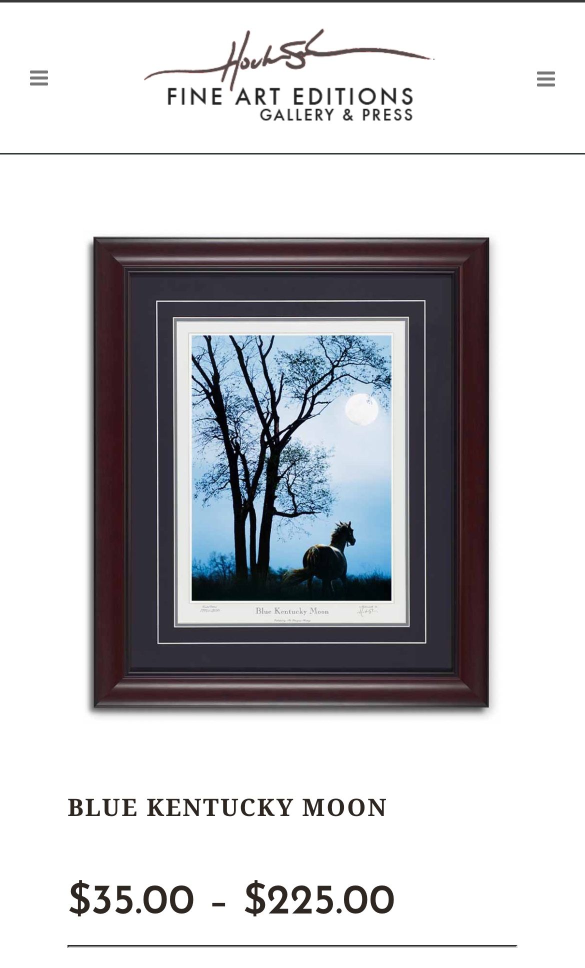 Limited Edition Blue Kentucky Moon Fine Art Portrait 